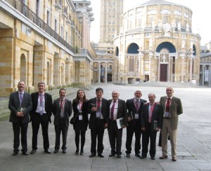 Antonio Arias, Andrés Navarro, Helio Robleda, Belen González, Dionisio Buendía, Antonio López, Daniel Carrasco, Ramón Ortigosa (IGAE) y Carlos Prieto (FEMP). Universidad Laboral de Gijón 2010